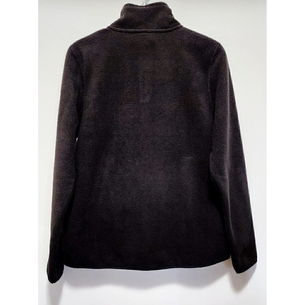 ATHLETIC Works Womens Polar Fleece Jacket Black Fleece Full Zip Pockets Size S - Picture 9 of 11